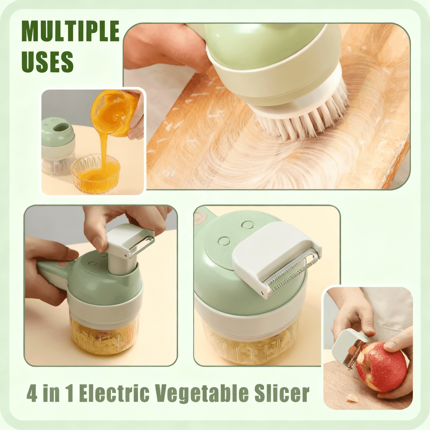 Slice & Shine 4‑in‑1 Veggie Cutter