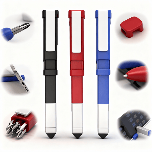 Pen-Shaped Phone Holder with Screwdriver Set Multifunction 6 in 1 Tech Tool Pen, Pen-Shaped Phone Holder with Screwdriver Set